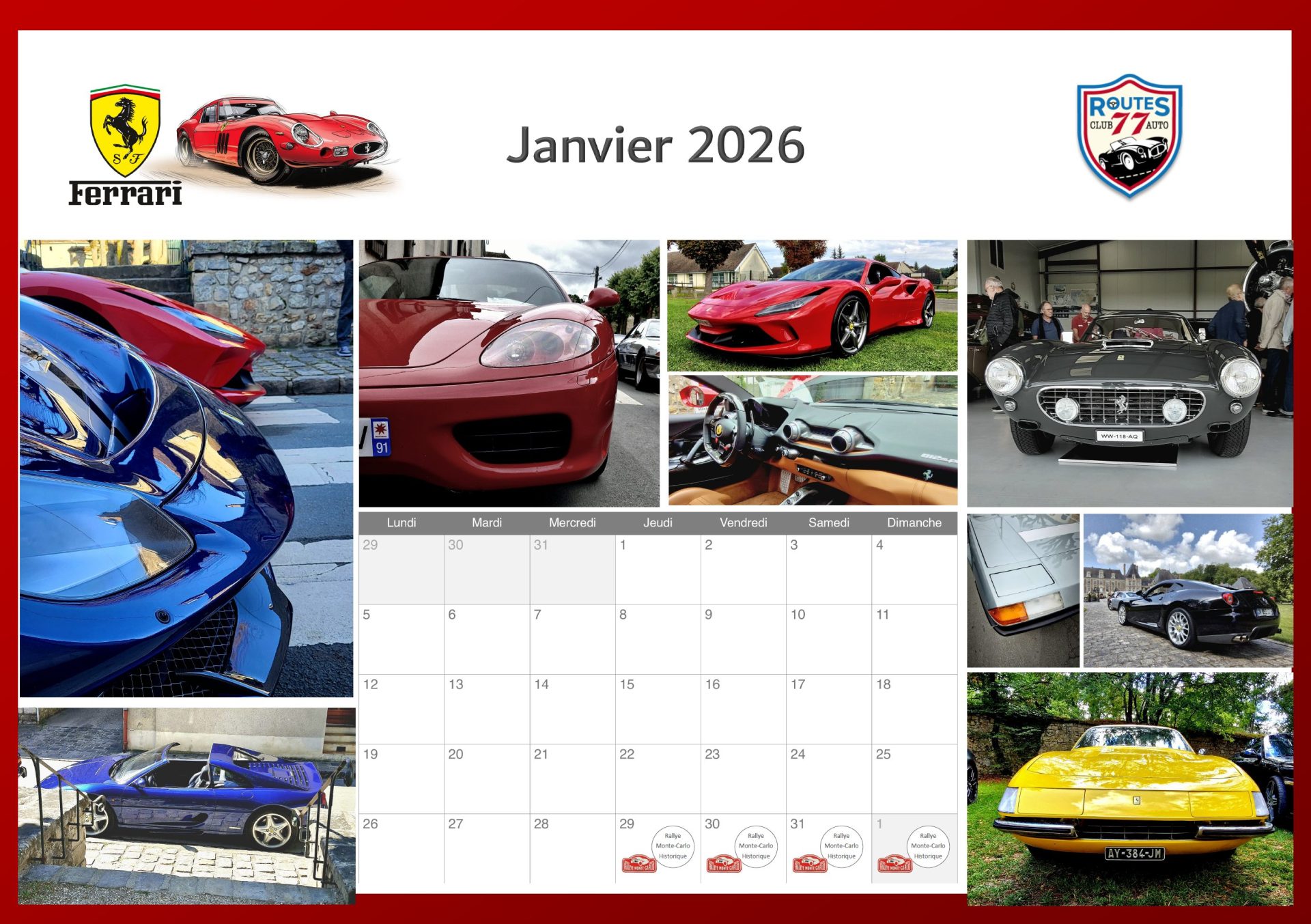 Calendrier 2026 RouteS 77