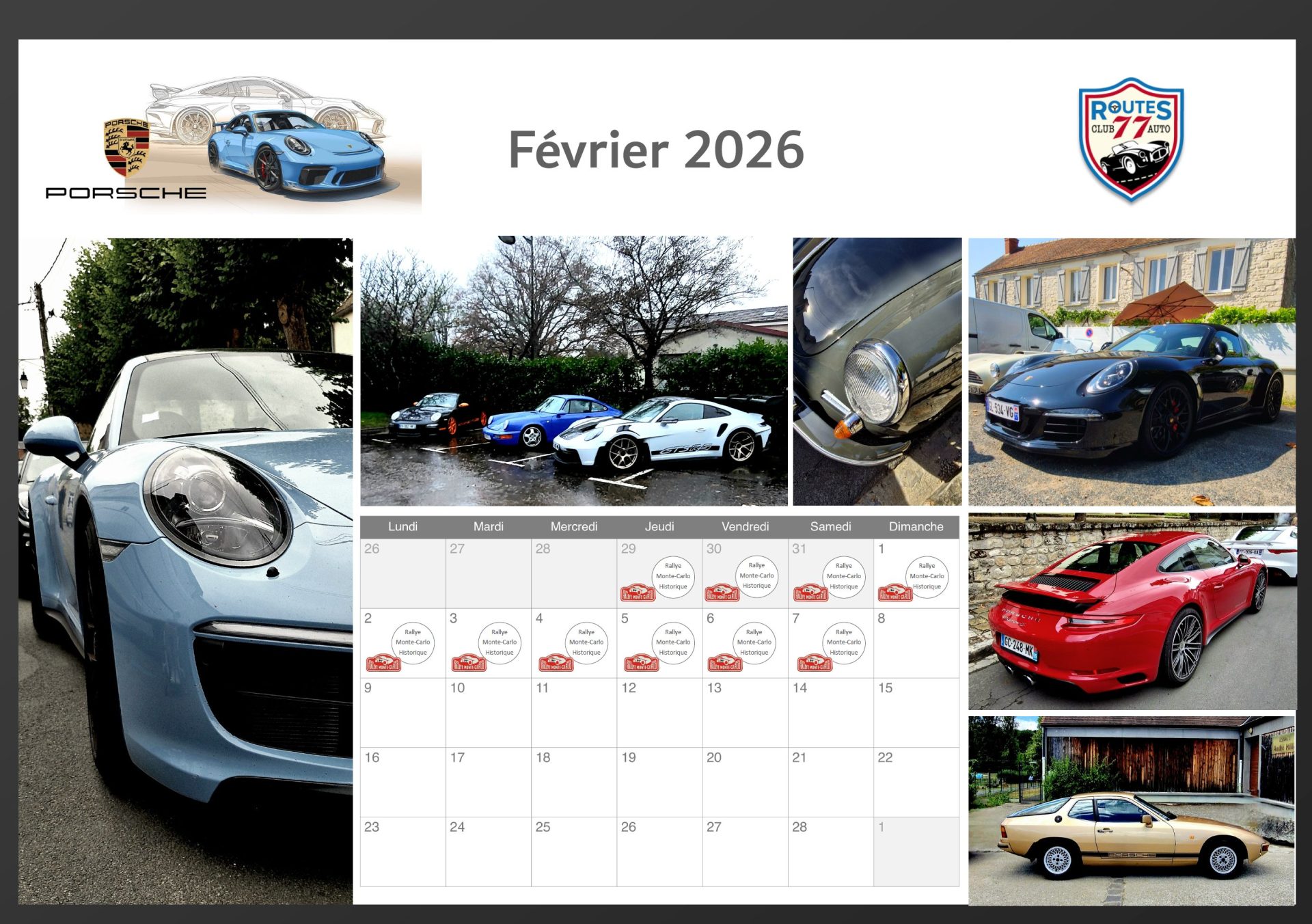 Calendrier 2026 RouteS 77